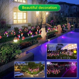 New-Upgraded Artificial Lily Solar Garden Stake Lights