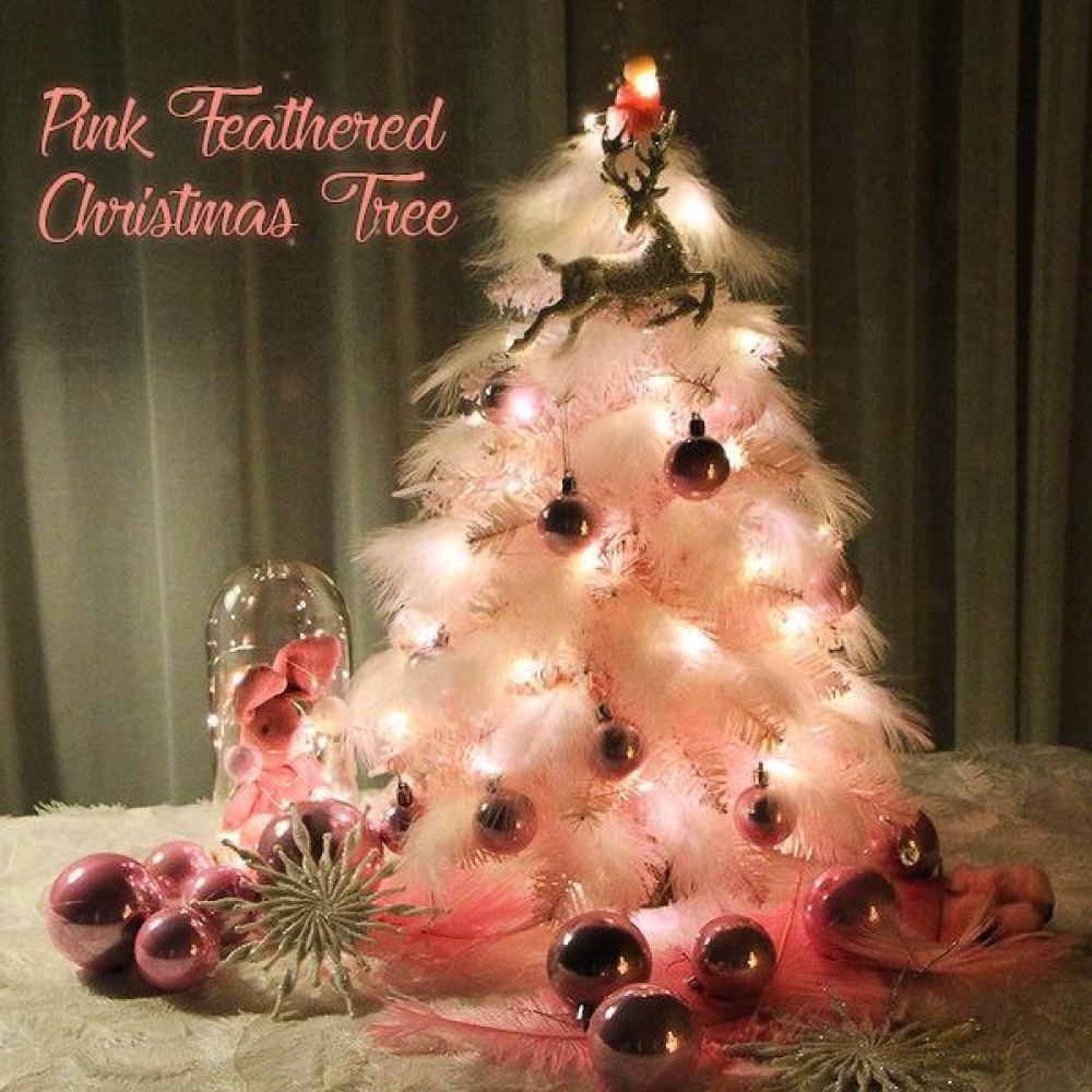 Pink Feathered Christmas Tree